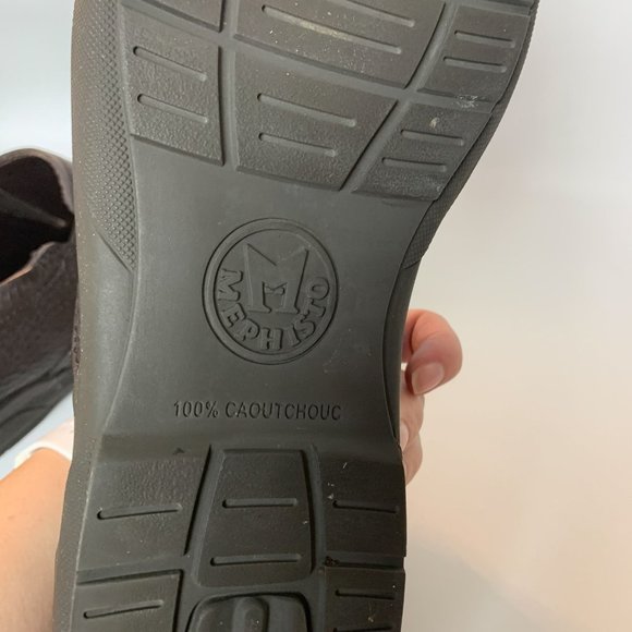 Memphisto brown leather slip on shoe loafer 11 - Picture 6 of 7